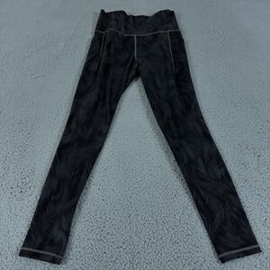 Athleta Salutation Stash Pocket II Printed Tight Womens Small Gray Yoga Leggings